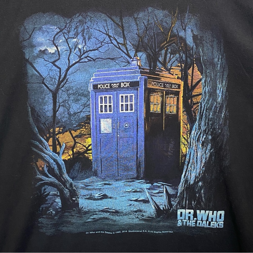 Dr. Who & The Daleks Graphic Tee T Shirt Mens Medium Black Short Sleeve Cotton - Picture 2 of 11
